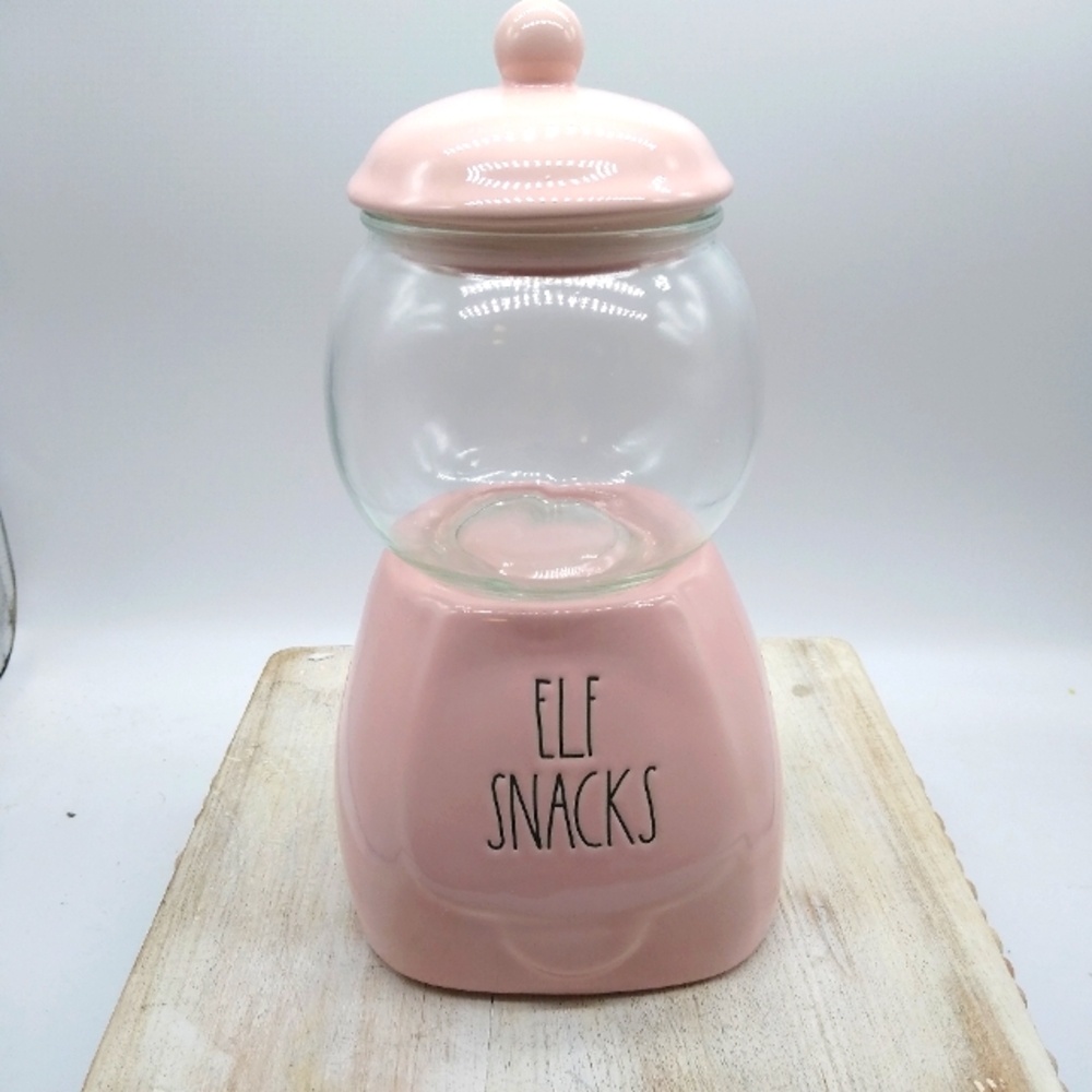 Rae Dunn Christmas Elf Snacks Gumball/Candy Canister